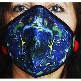 Mascarillas de neopreno reutilizable con FILTRO Etnica Azul