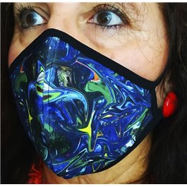 Mascarillas de neopreno reutilizable con FILTRO Etnica Azul 2