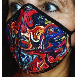 Mascarillas de neopreno reutilizable REVERSIBLE Etnica Colors 2