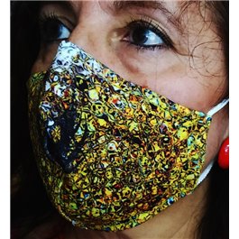 Mascarillas de neopreno reutilizable AJUSTABLE Dorada 2